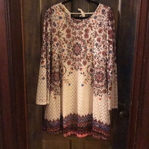 Xhilaration- Cream Dress, size Large, worn once